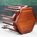 Set of 3 stackable teak tables Hans Andersen Artex 1960s