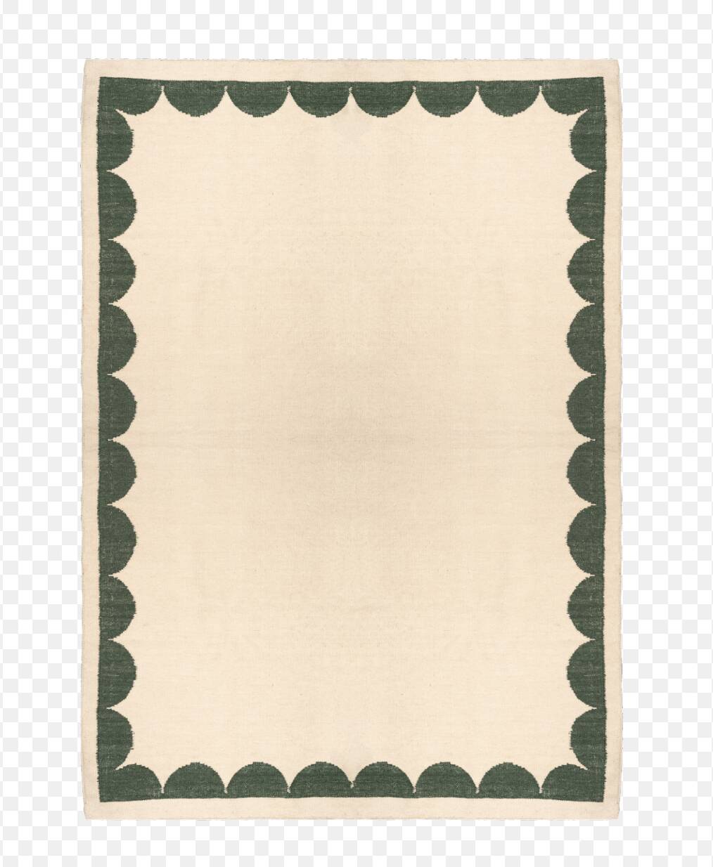 Green wool rug