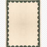 Green wool rug