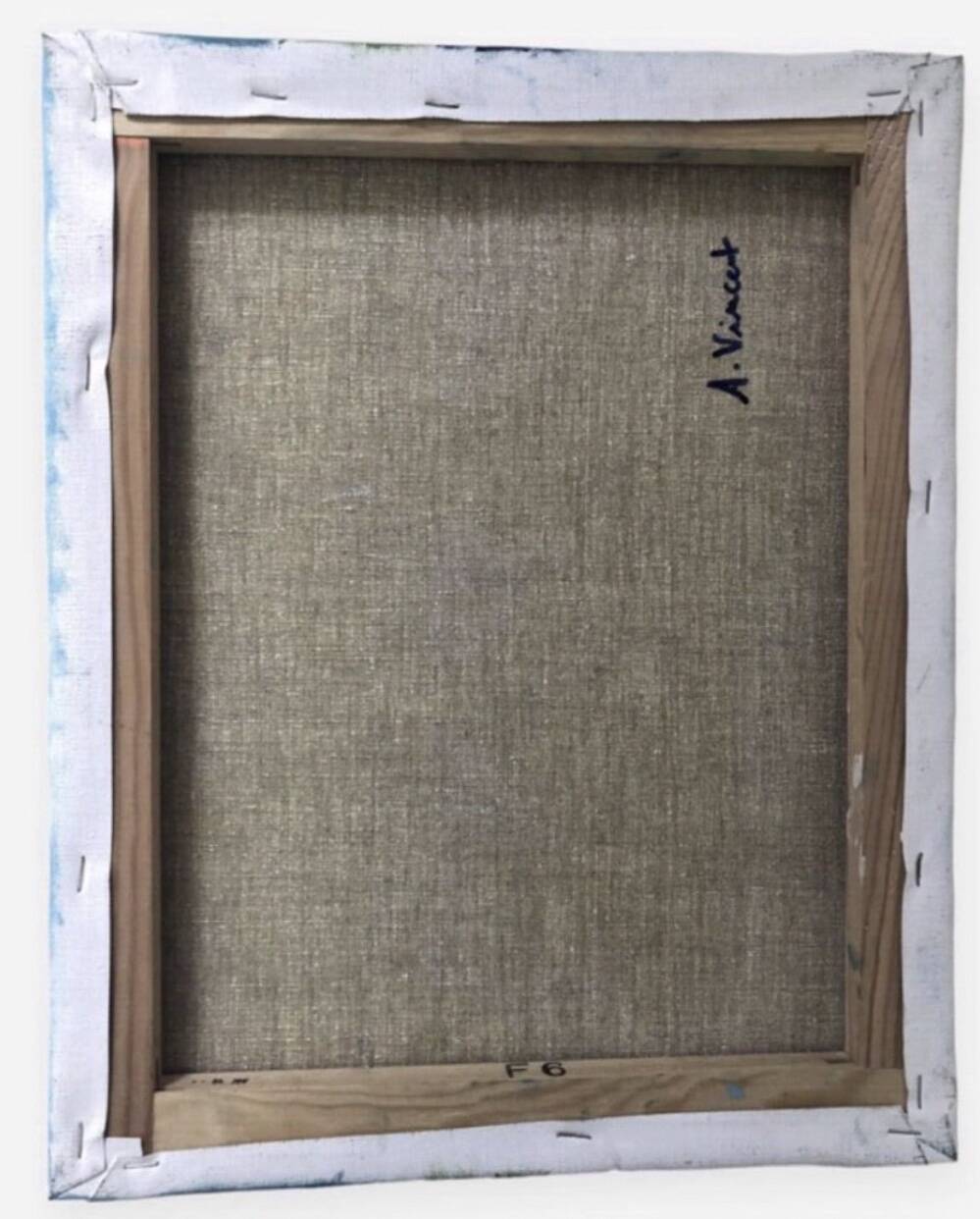 Abstract rose oil knife painting