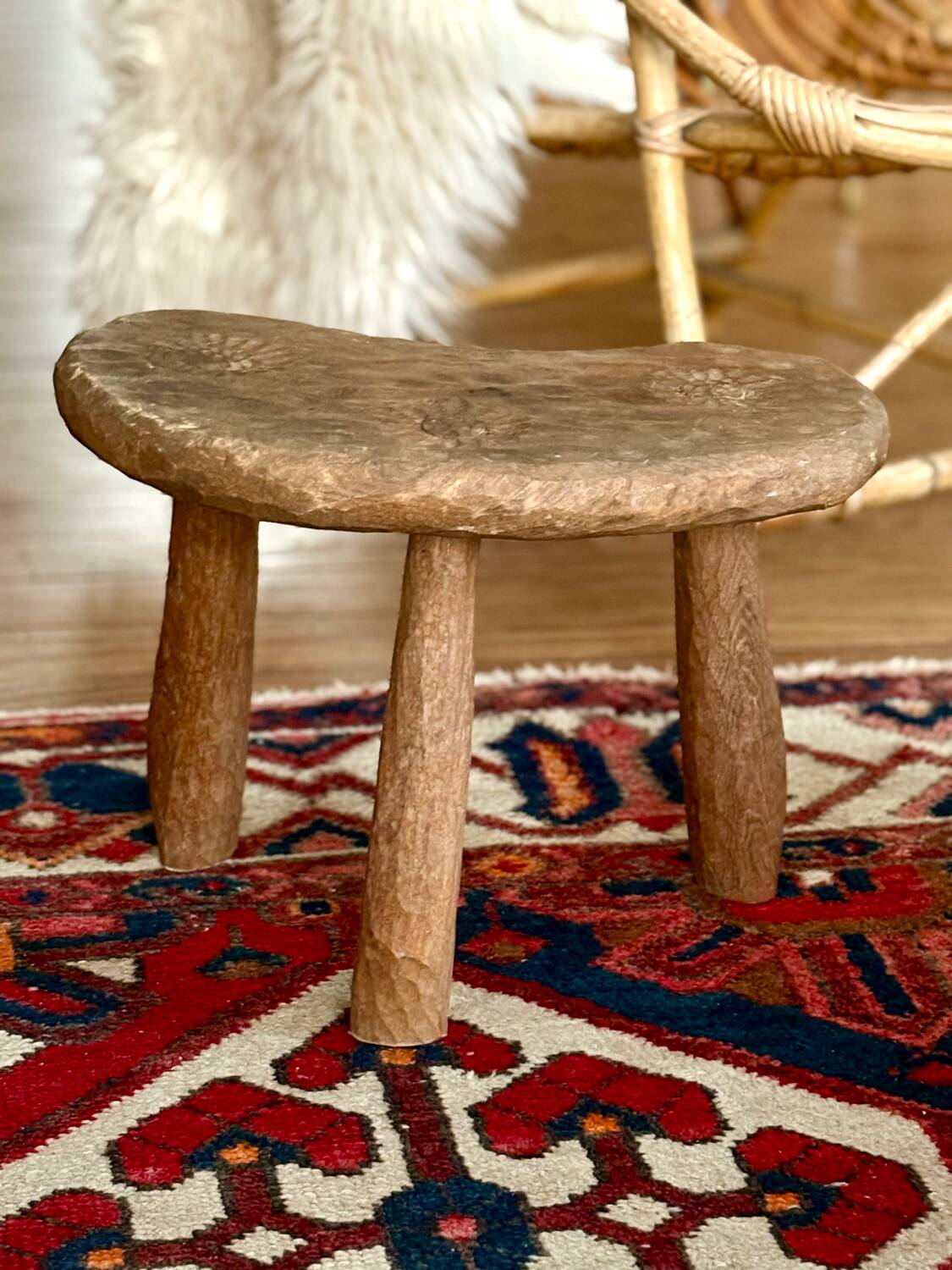 Brutalist tripod stool