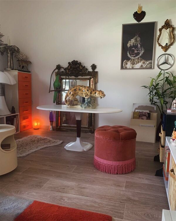 Table basse pied tulipe Gautier vintage