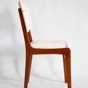 Mid-century chair, Kafkaesque Walk Jacquard, Rajmund Halas, Poland, 1960s