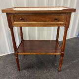 White marble console