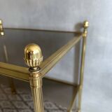 Vintage serving trolley brass, side table gold, bar trolley, coffee table