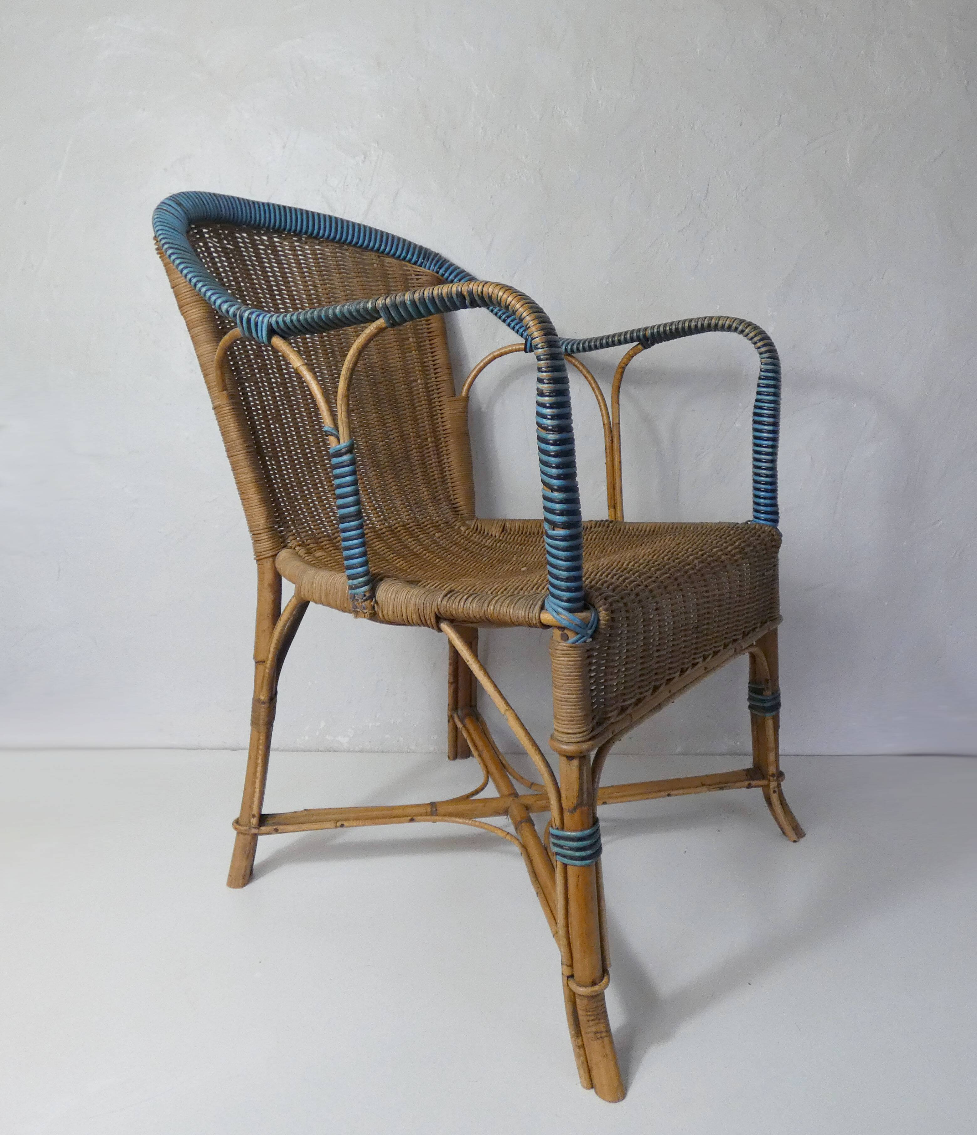 Adult rattan armchair