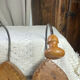 Wall-mounted coat rack, wooden hearts