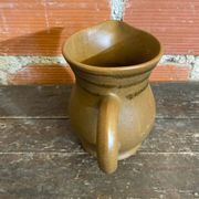 Old pichet sarreguemines beige ceramic 1970s vintage