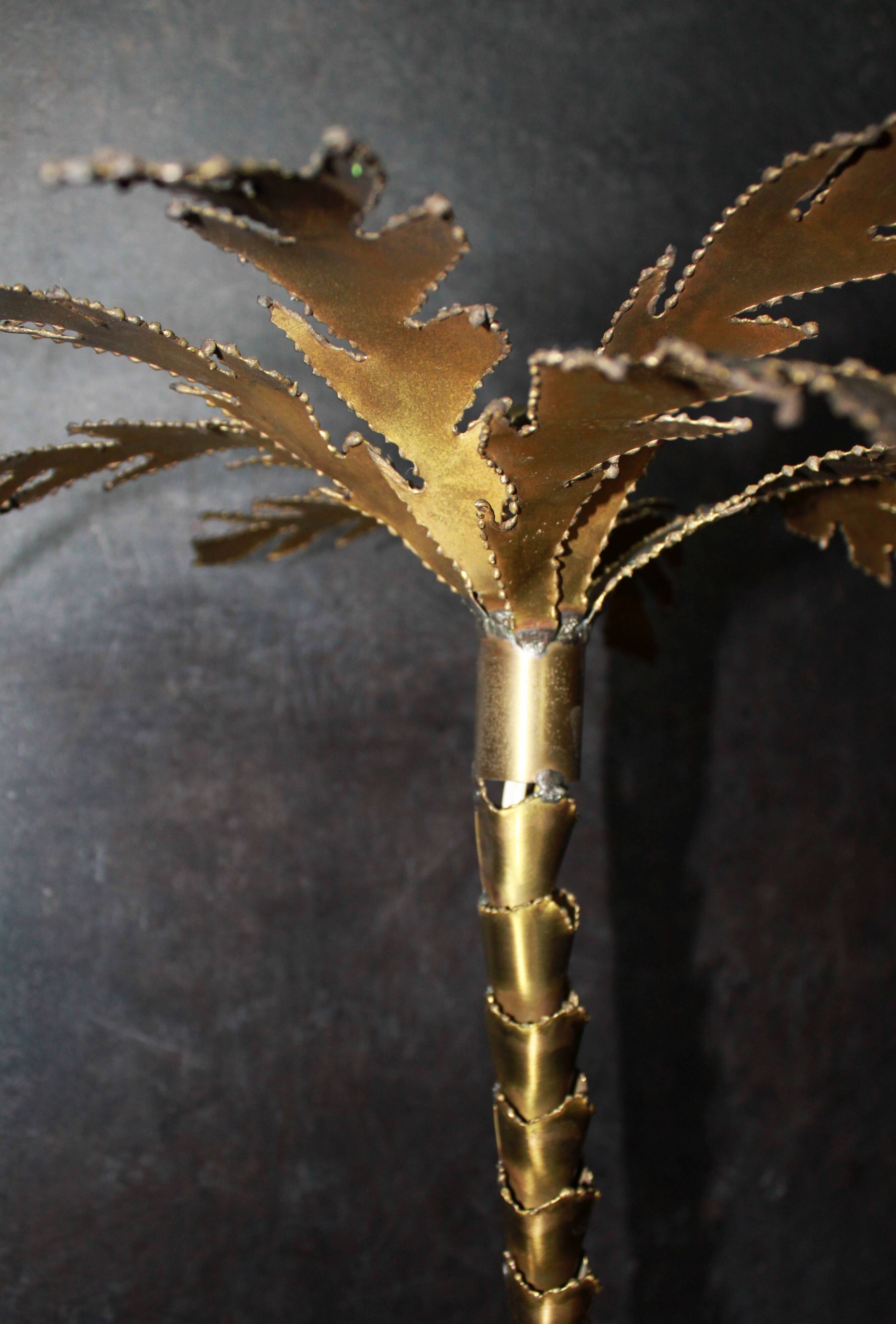 Brutalist palm lamp, 1970.