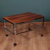 Table mobile avec plateau en palissandre