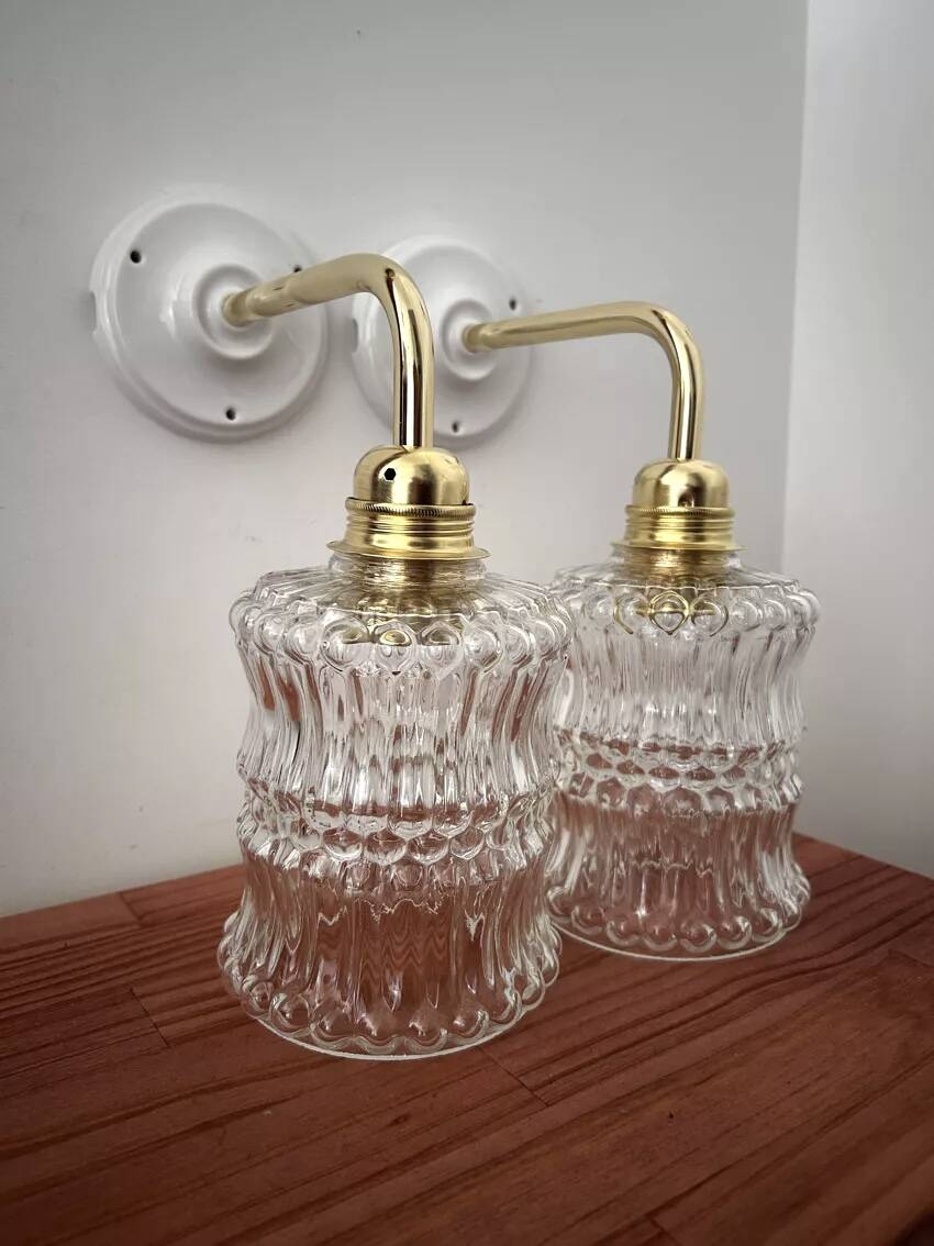 Paire d’appliques murales vintage