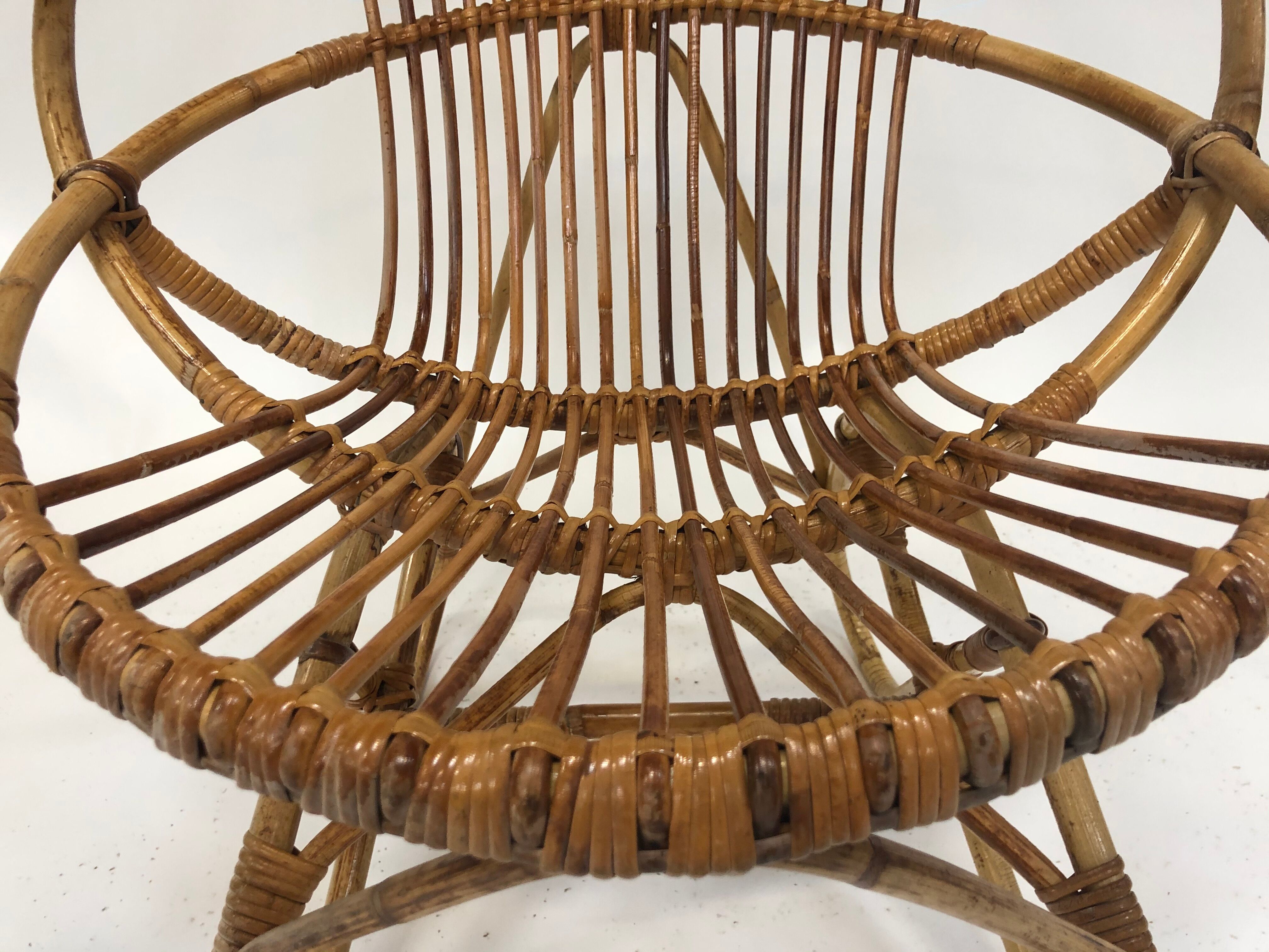 Rohe Noordwolde rattan chair, 1960, Netherlands