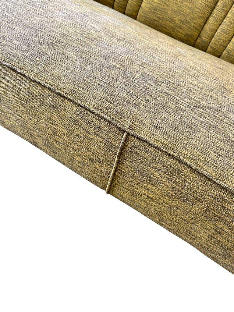 Canapé vintage jaune-vert deux places / fauteuil / sofa