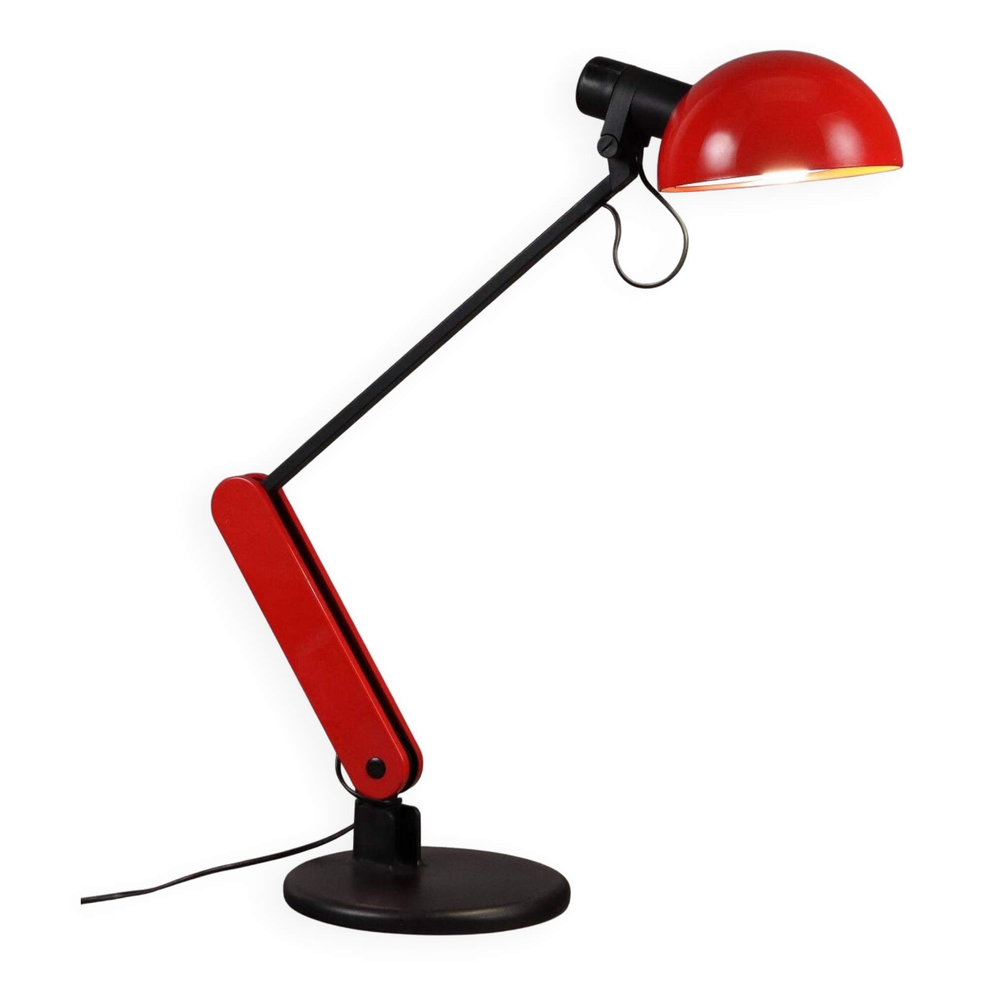 Guzzini Praxi lamp, vintage design by Bruno Gecchelin in aluminium, 1980s
