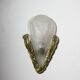 Art deco glass and brass wall sconce