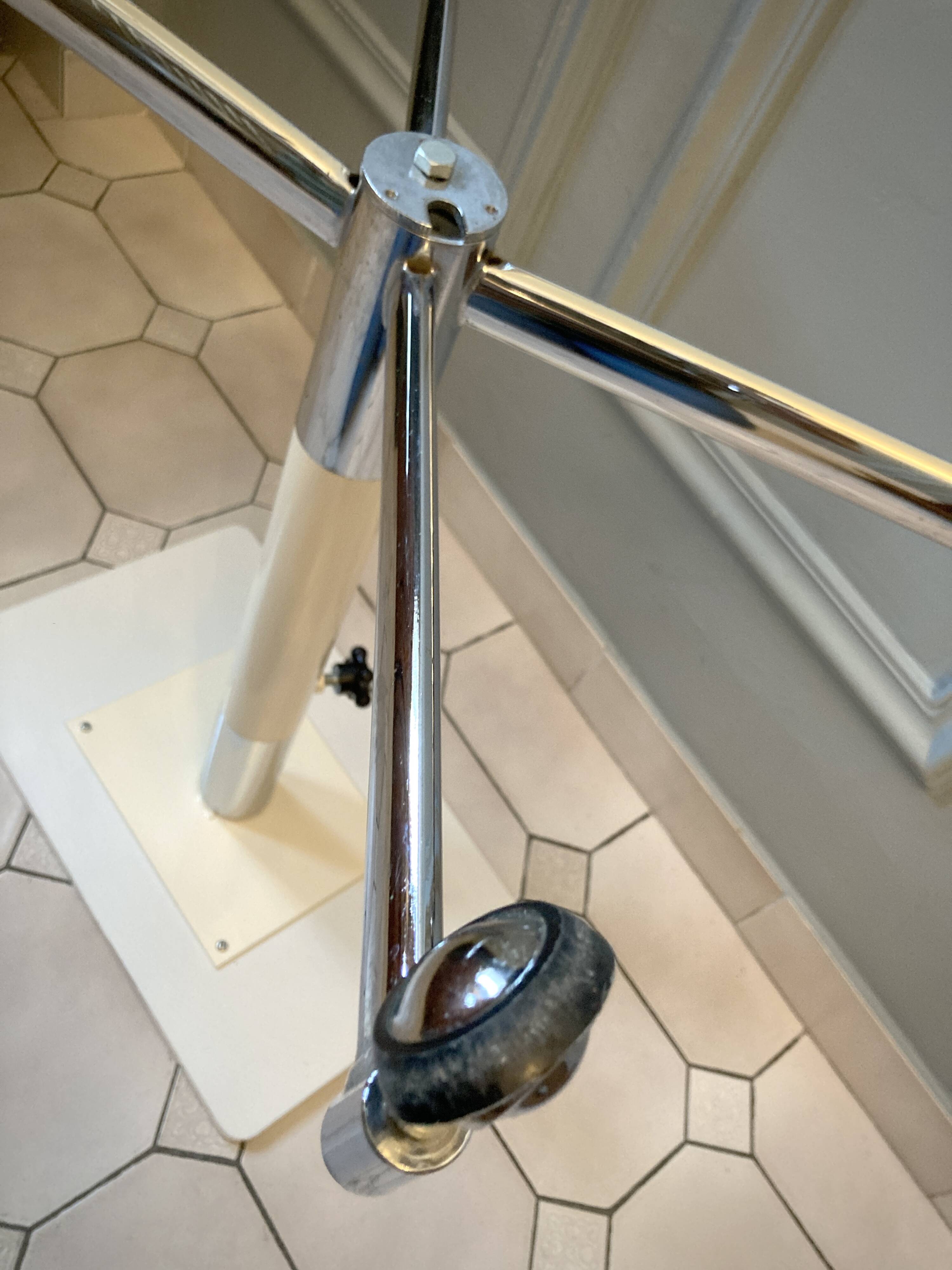 Side furniture with chrome wheels from the 60s