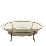 Vintage oval coffee table by Pierre Vandel, France, 1970s