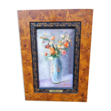 Colorful Flower Bouquet Oil on Canvas Still LIfe