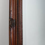 Antique French Facet-Cut Mirror in Carved Wood, circa 1850
