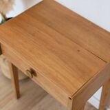 Vintage solid oak bedside table