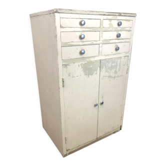 Meuble de métier à tiroirs et placard