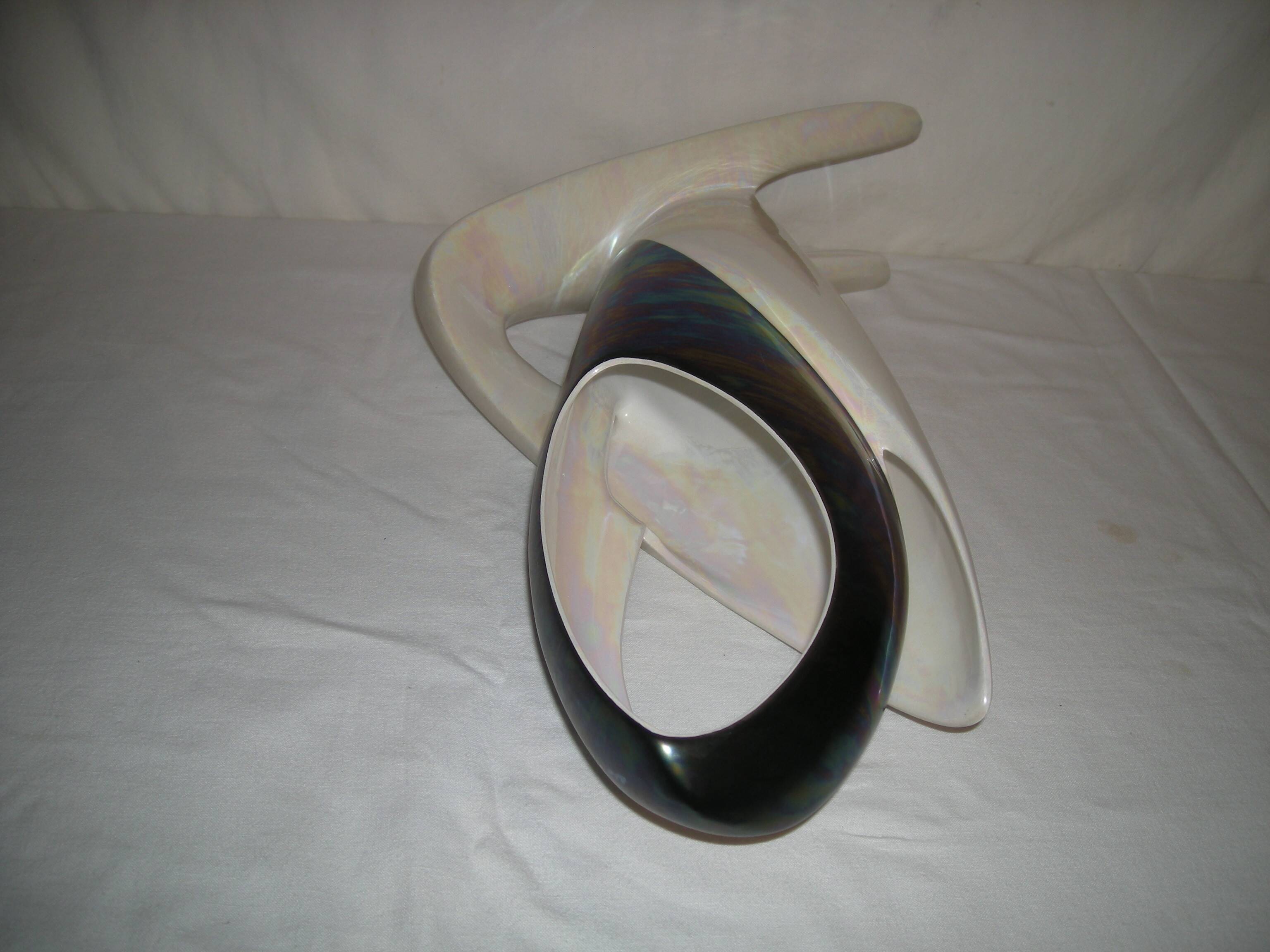 Camillo Lusso tripod vase - Turin ceramics from the 50s