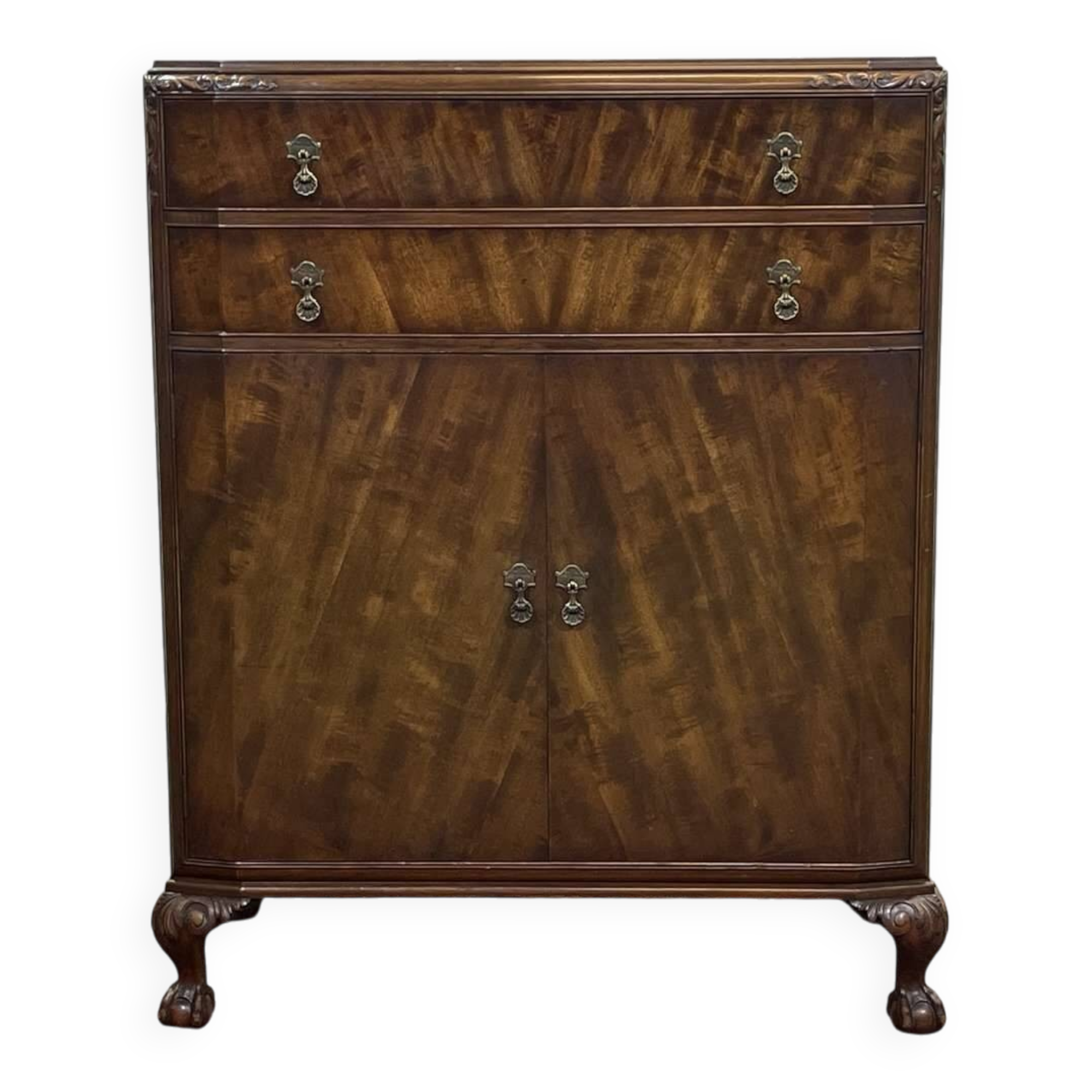 English mahogany sideboard from the 1930s with 2 drawers