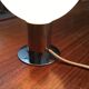 Lampe de table en chrome et verre de l'ère spatiale du milieu du siècle