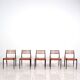 Set of 6 Niels Moller „Model 78“ rosewood dining chairs with cognac leather