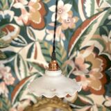 White opaline portable lamp