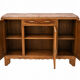 Large Art Deco buffet in walnut veneer and marble, 1930s