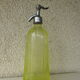 Siphon glass faceted yellow, blown, Art Deco period, dated 1934, FILLIAT, Maisons Alfort, very old and rare