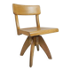 Chaise haute, chaise pivotante et chaise d'écolier en bois, années 1950