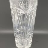 Chiseled glass vase