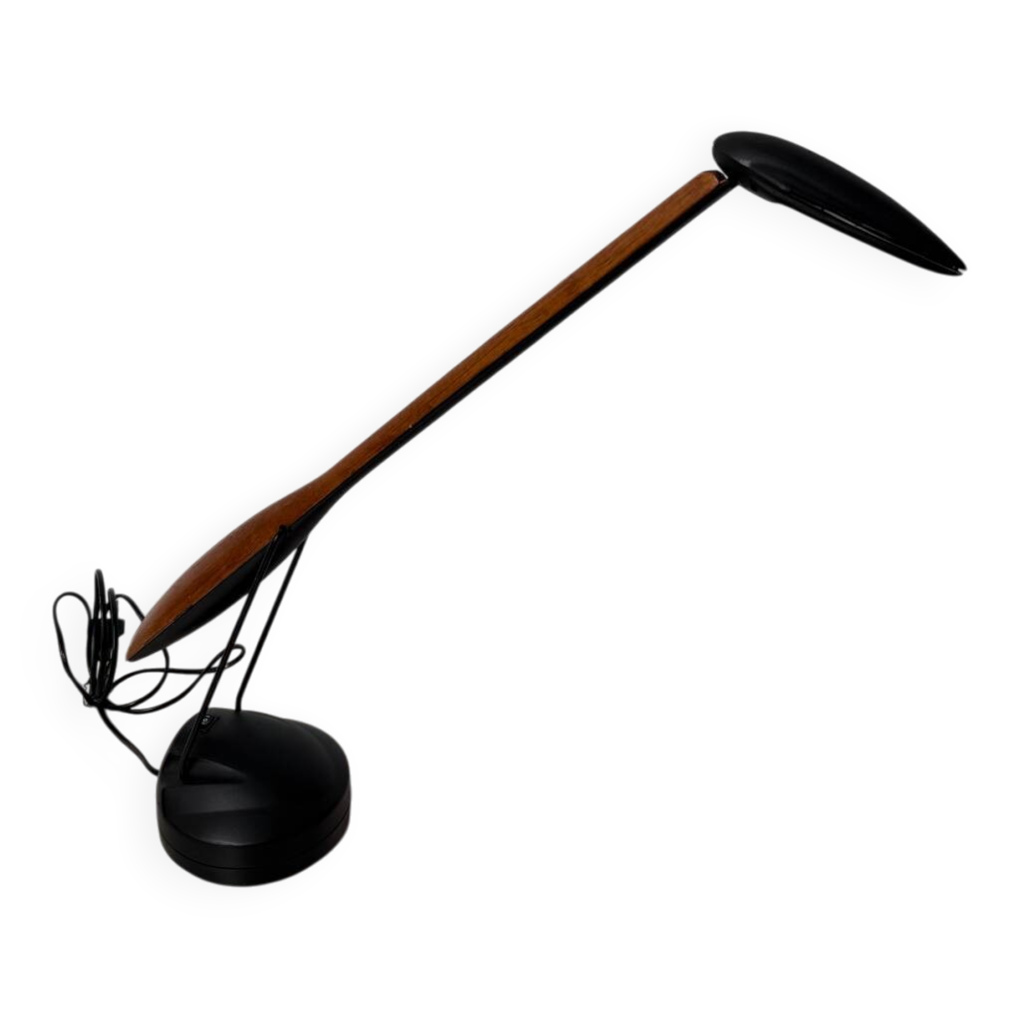 Black and wood desk lamp Unilux reference 2080