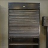 "Ronéo" 1950s Metal Shutter Filing Cabinet