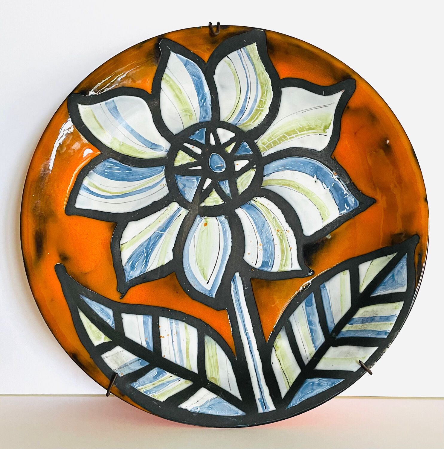 Earthenware plate roger capron vallauris 1958