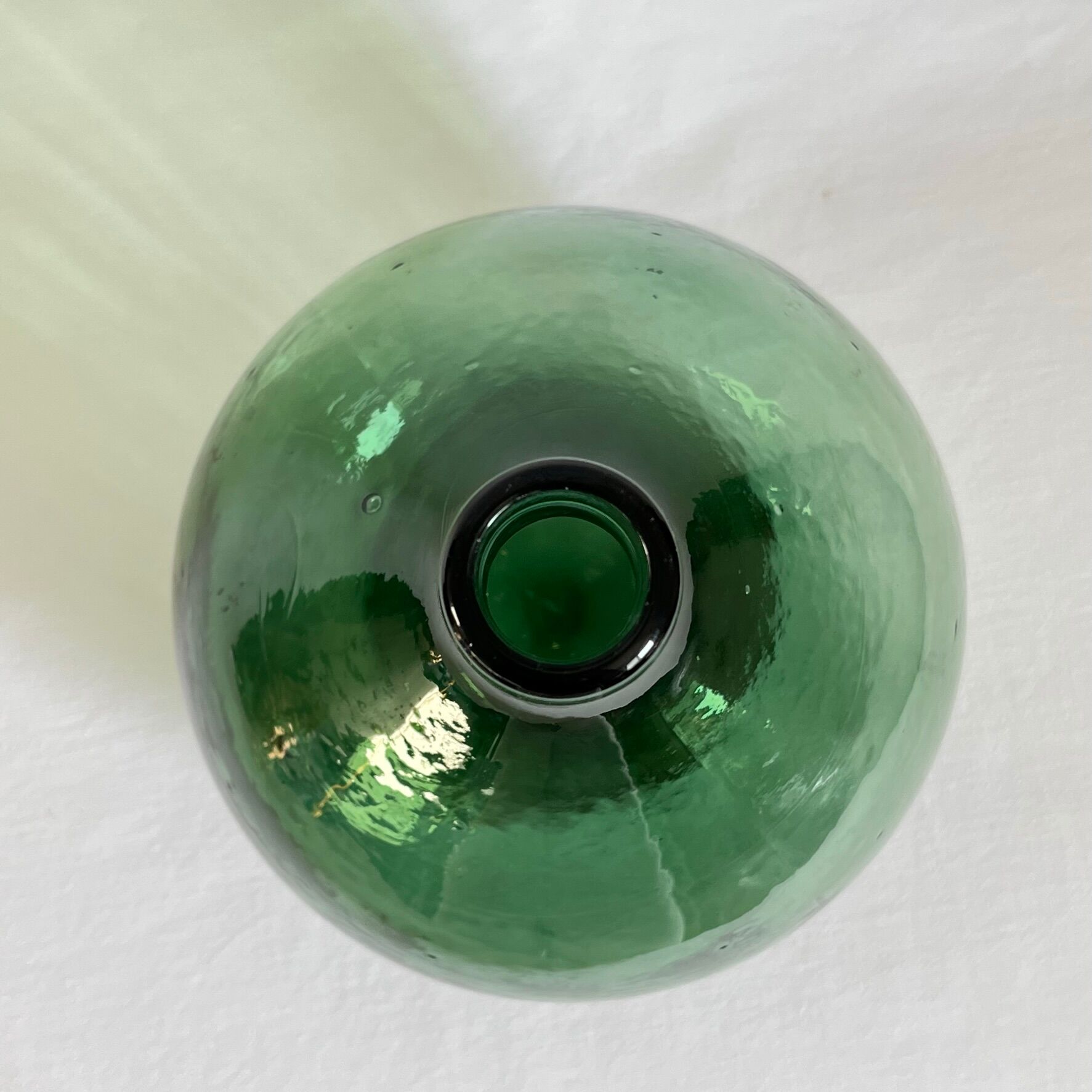 Bonbonne Dame Jeanne 5L verre vert vintage
