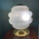 Vintage table lamp from Verrerie de Clichy, speckled glass and brass, years.