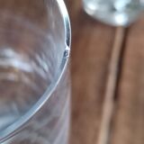 Set of 6 Long Drink glasses in crystalline thick base with air bubble