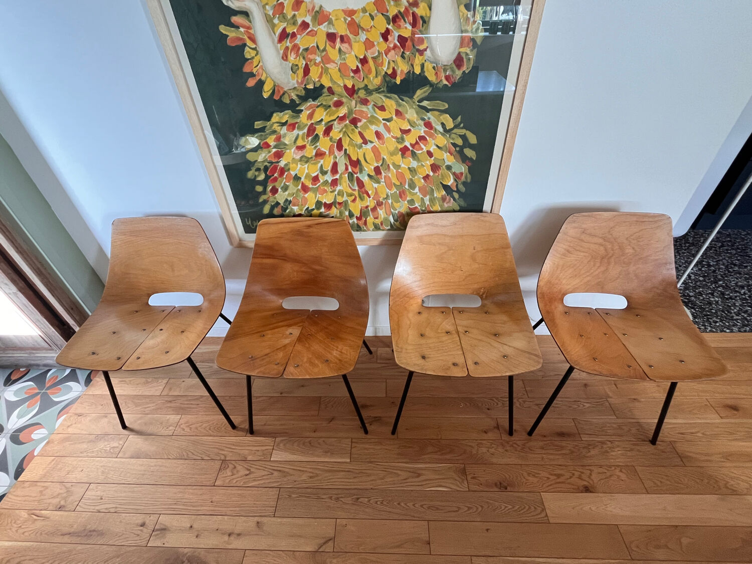 Barrel Chairs Pierre Guariche ARP Steiner x4