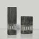 Cast aluminum brutalist vases designed by artist Willy Ceysens, Belgium 1960s