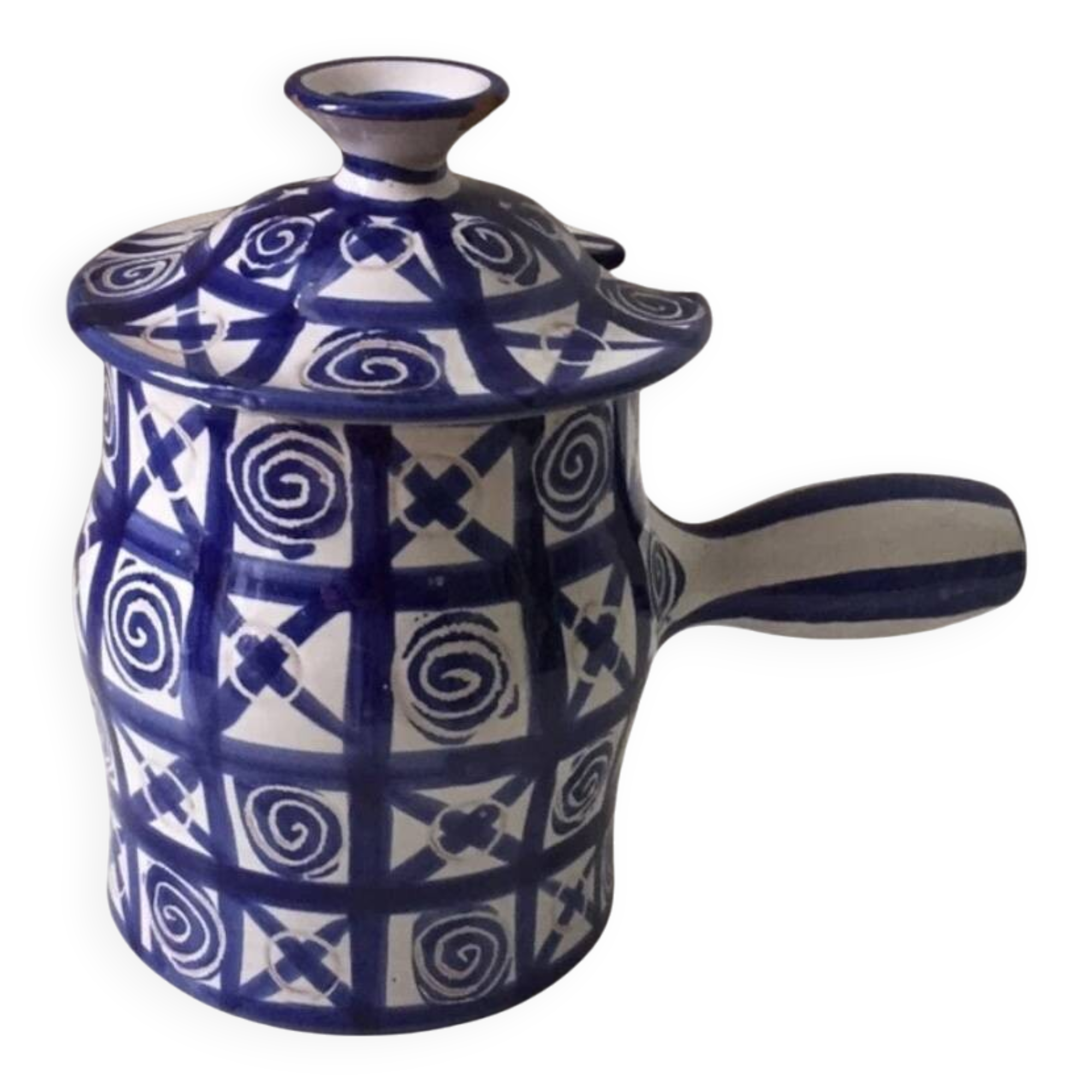 Pot céramique Robert Picault bleu Vallauris