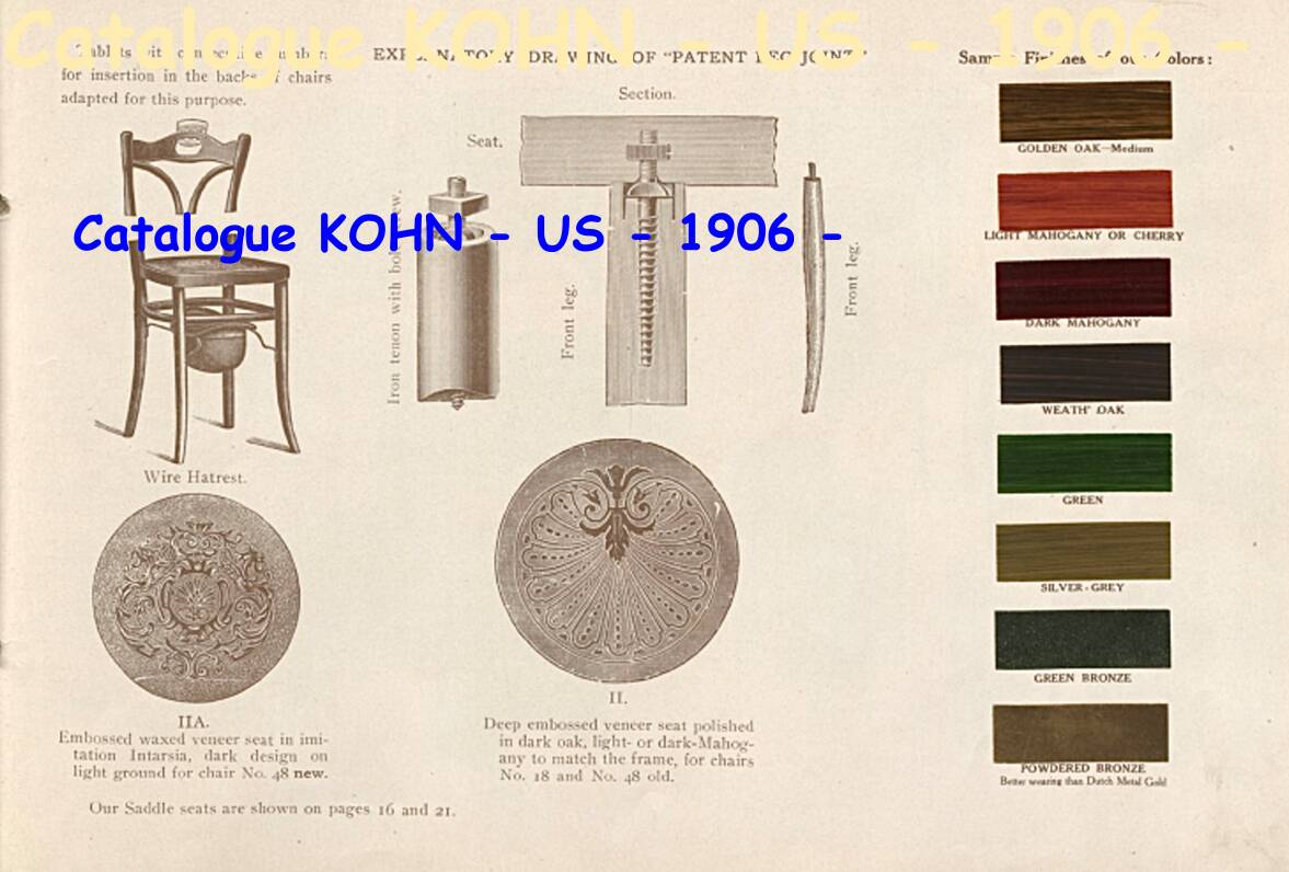 Bar stool curved wood by KOHN 1910, not Thonet