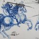 Salvador Dali: The Blue Riders, original signed etching