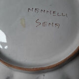 Flat round plate hollow Tuscany Italy