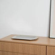 Stainless steel tray, Italian design, 1970s, made in Italy