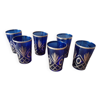 Lot de 6 verres liqueurs  cristal