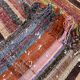 Kilim multicolore rayé moderne 6x7, 203x230Cm