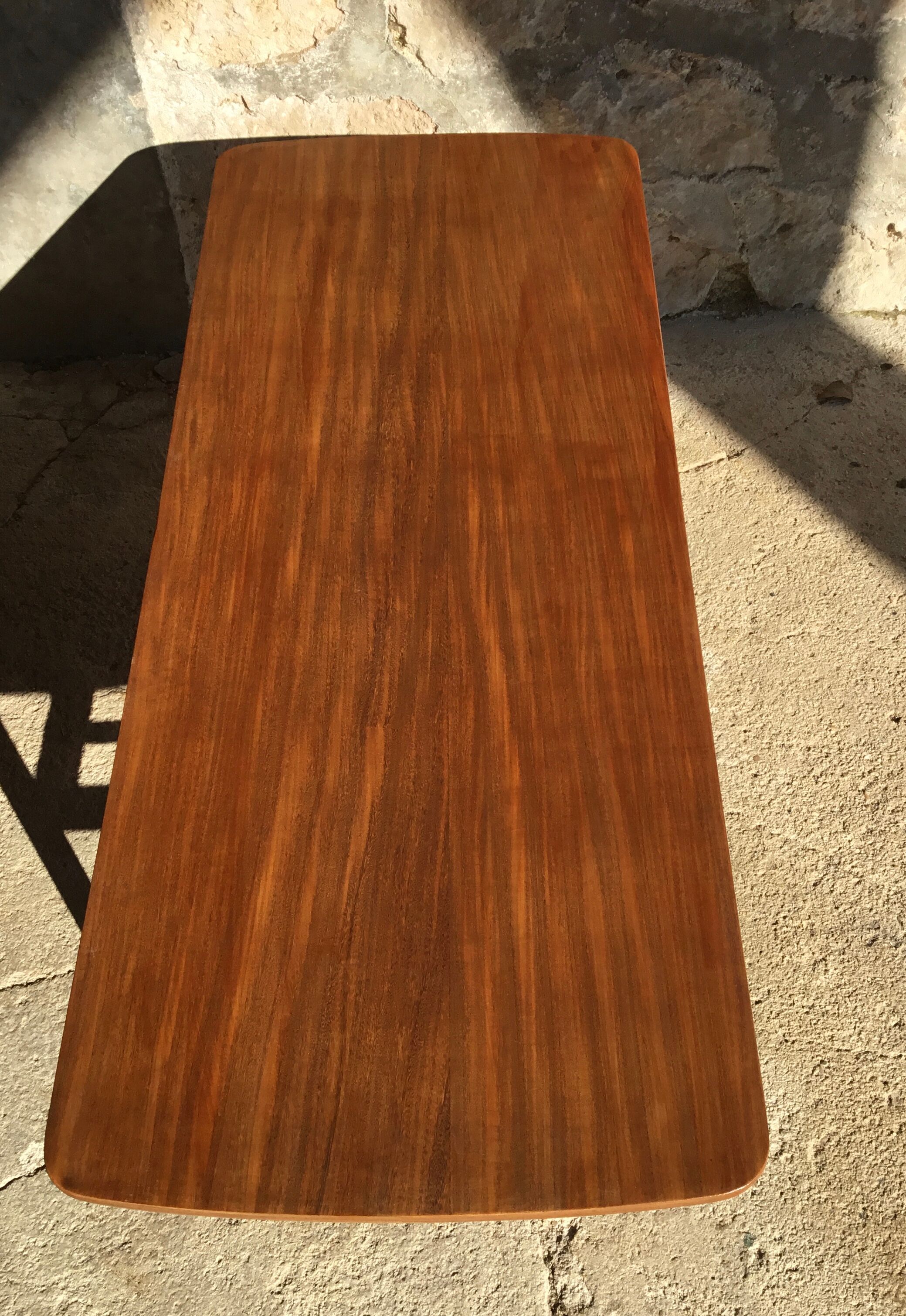 Scandinavian coffee table teak plating - 1960
